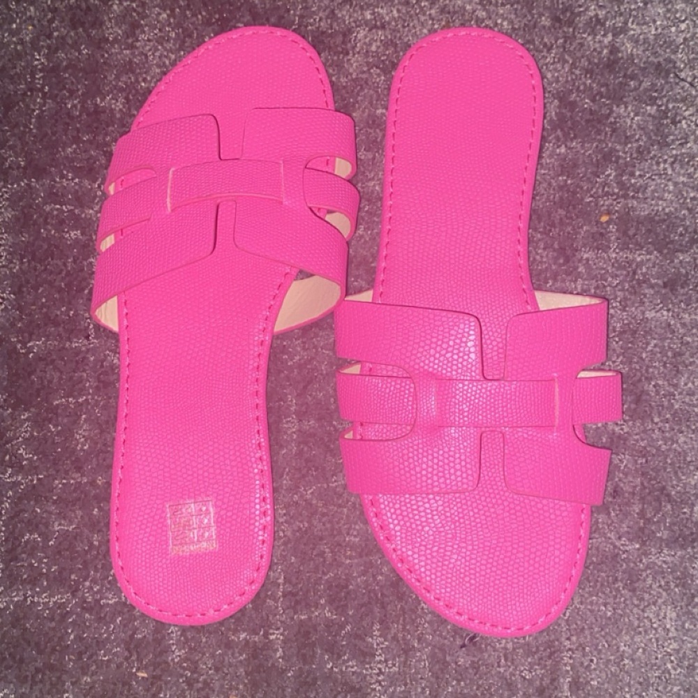 Hot pink sandals